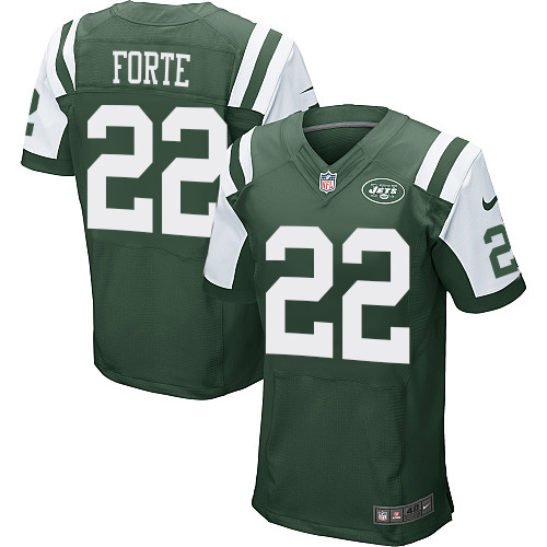 Men's Elite Matt Forte Nike Jersey Green Home - #22 NFL New York Jets